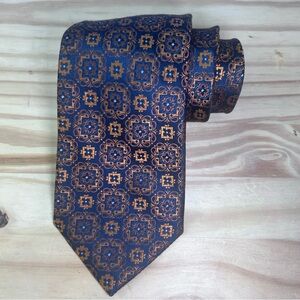 *2/$20* Pronto Uomo Dark Navy and Orange Silk Tie